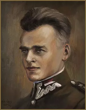 Damian Gierlach - Captain Witold PILECKI oil painting on canvas GIERLACH