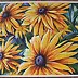 Yana Yeremenko - "RUDBECKIA-2" yellow flowers. pastel drawing