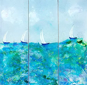 Rachel McCullock - Racing home triptych