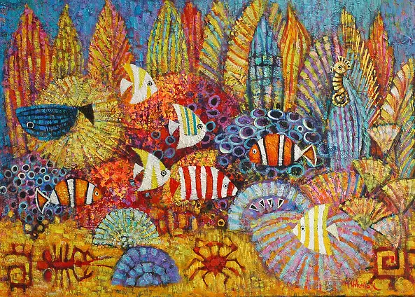 Maciej Urbaniak -  Coral reef with seahorse