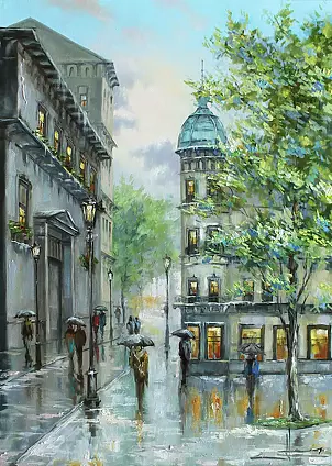   - "Rain in Oviedo. Spain."