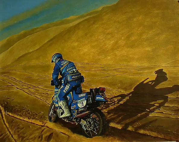 Andrzej A Sadowski - Paris Dakar Rally - Blue Yamaha