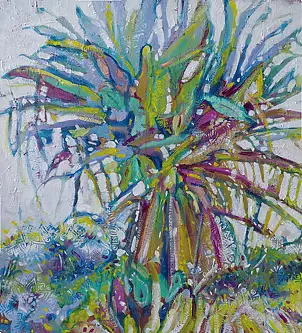 Dariusz Żejmo, Paradise coloring book, Oil painting - canvas, 80 x 80