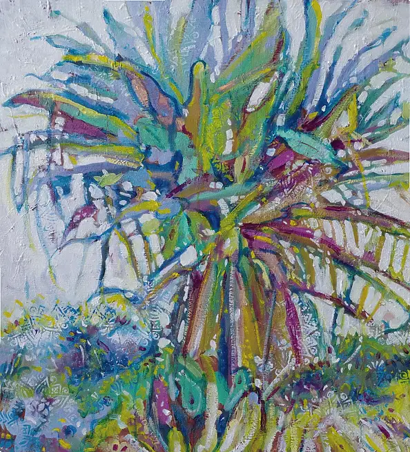 Dariusz Żejmo, Paradise coloring book, Oil painting - canvas, 80 x 80