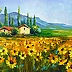 Olha Darchuk - Ranch und Sonnenblumenfeld