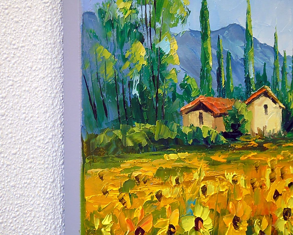 Olha Darchuk - Ranch and field of sunflowers