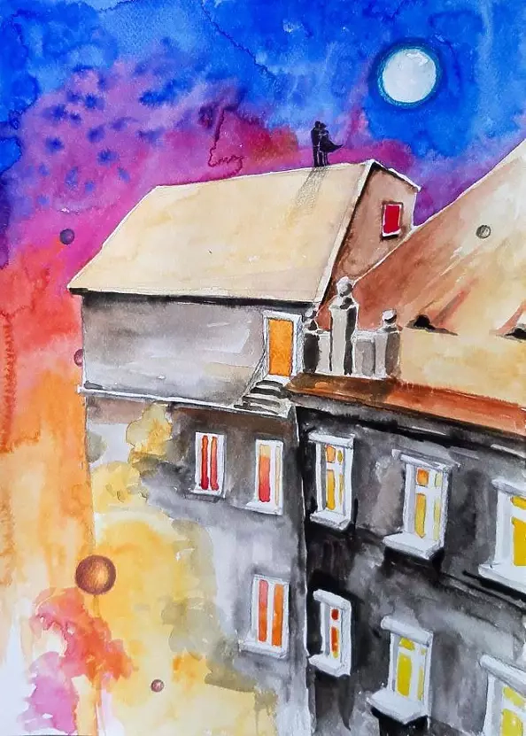 Adriana Laube - A date on the roof