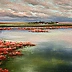 Yana Yeremenko - Пейзаж «Красный лиман» с водой и лотосами