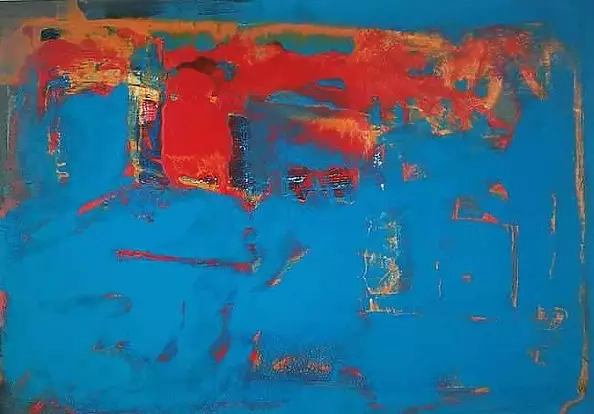 Piotr Kukla Qkla - "Red Ghost", acrylic / MDF, 100X70, 2018