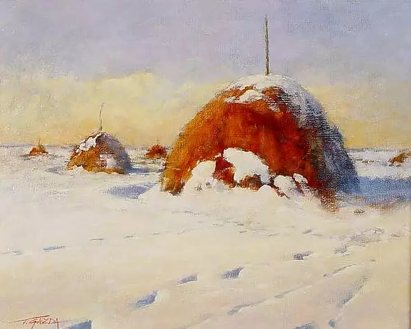 Tadeusz Gazda - Rude stacks and winter