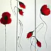 Rachel McCullock - Red poppy triptych