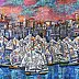 Maciej Urbaniak, Regatta in Rimini, Oil painting - canvas, 140 x 100