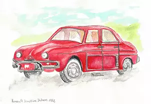 Bożena Ronowska - Renault Dauphine Deluxe z 1962 r.