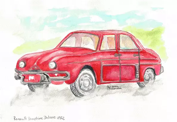 Bożena Ronowska - Renault Dauphine Deluxe 1962 года выпуска.
