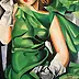 Mirosław Sobiech - Reproduced by Tamara Łempicka. A girl in a green dress