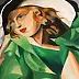 Mirosław Sobiech - Reproduced by Tamara Łempicka. A girl in a green dress