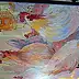 Magda Malinowska, Die Republik des Hinterhofs, Acrylgemälde - Leinwand, 150 x 70