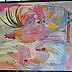 Magda Malinowska, Die Republik des Hinterhofs, Acrylgemälde - Leinwand, 150 x 70
