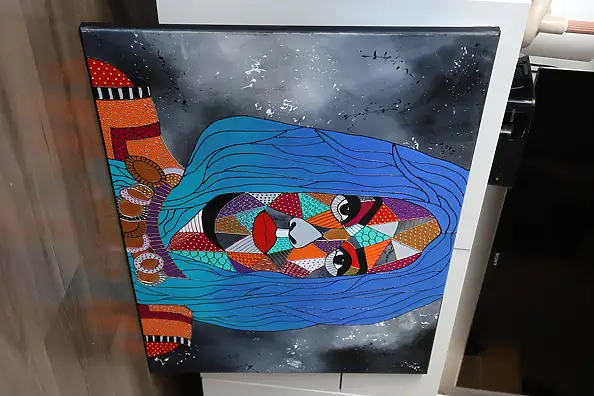 Monika Mrowiec, Rita: portret II, Obraz olejny, Relief - płótno, 100 x 70