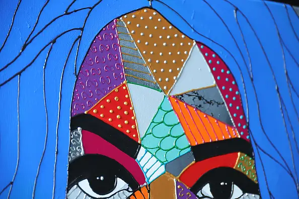 Monika Mrowiec, Rita: portret II, Obraz olejny, Relief - płótno, 100 x 70