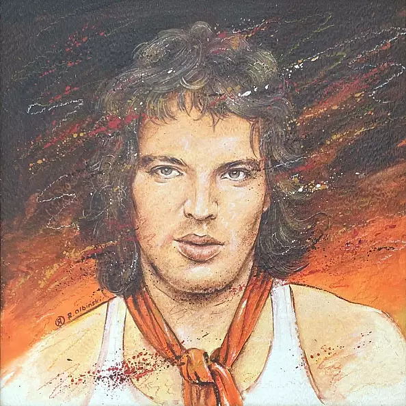 Rafał Olbiński - Rock Star - OIL PAINTING ON CARTON