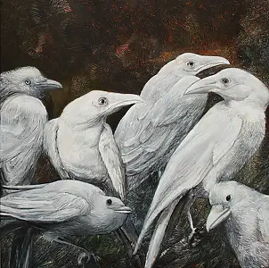 Iza Jaśniewska, Family photography, Acrylic painting - canvas, 50 x 50