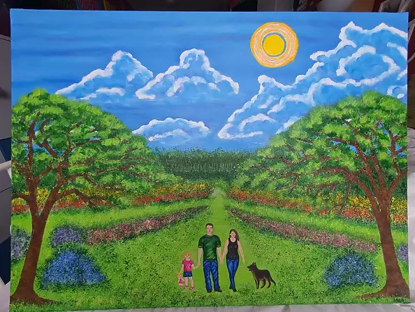 Marianna Małgorzata Bakanowicz - Rodzinny spacer  Zuzi - 2020