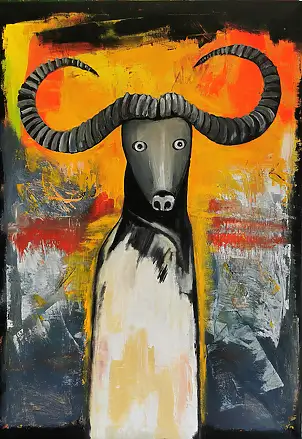Przemyslaw Michalczuk, Deer, Acrylic painting, Oil painting - canvas, 70 x 100