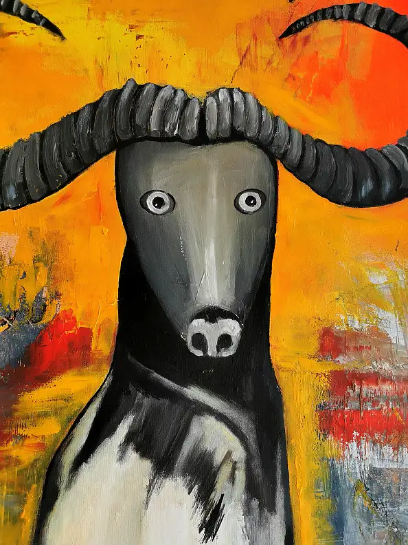 Przemyslaw Michalczuk, Deer, Acrylic painting, Oil painting - canvas, 70 x 100