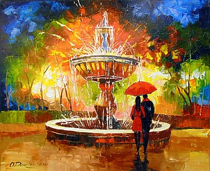 Olha Darchuk - Romantic meeting at the fountain