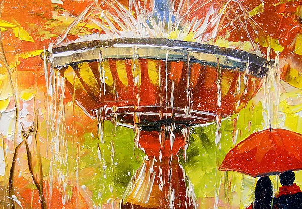 Olha Darchuk - Romantic meeting at the fountain