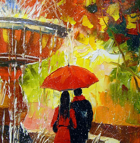 Olha Darchuk - Romantic meeting at the fountain