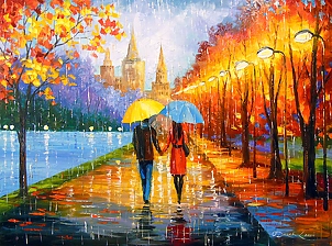 Olha Darchuk - Romantic walk in the rain