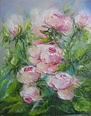   - Roses in the garden