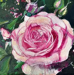 Katarzyna Kogutowicz, Роза, Масляная картина - , 15 x 15