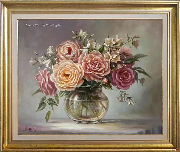 Lidia Olbrycht - Roses and White Bells