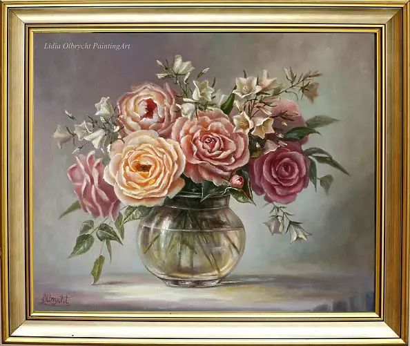 Lidia Olbrycht - Roses and White Bells