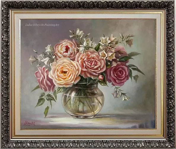 Lidia Olbrycht - Roses and White Bells