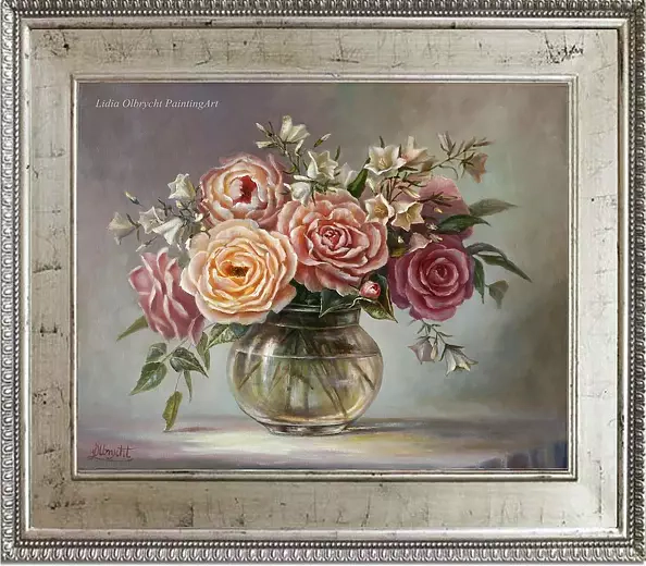 Lidia Olbrycht - Roses and White Bells