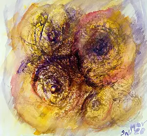 Marzena Salwowska, Rose quando appassiscono/Erba e fiori, Acquerelli, Inchiostro - inne, 30 x 30