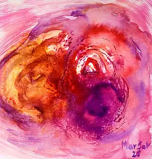 Marzena Salwowska, Rose quando fioriscono/Erba e fiori, Acquerelli - carta, 30 x 30