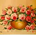 Grażyna Potocka - Peinture à l'huile de roses 30-40cm