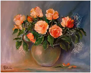 Grażyna Potocka - Roses oil painting 40-50 cm