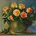 Grażyna Potocka - Dipinto ad olio rose su tela 40-50 cm