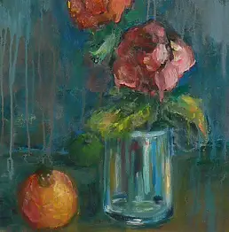 Dariusz Marzęta, Розы в дождь, Акрилова картина - , 40 x 50