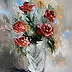 Krzysztof Kłosowicz - "Roses in a Crystal Vase I"