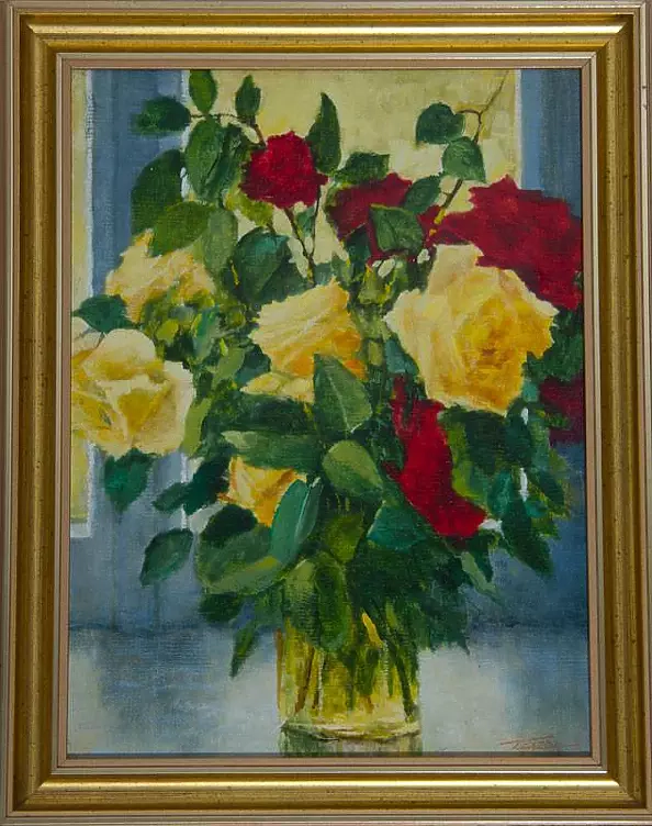 Tadeusz Gazda - Roses in the window II