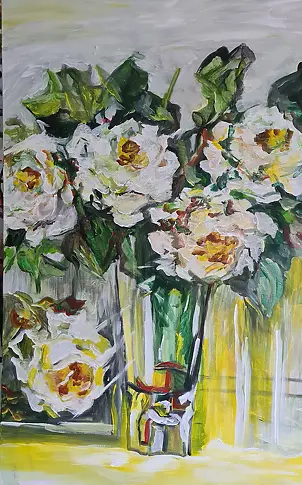 małgorzata machynia - Roses in glass