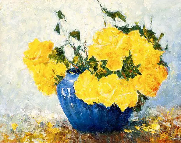 Tadeusz Gazda -  Roses in a vase