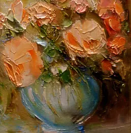 Anna Jabłońska - Róże w wazonie